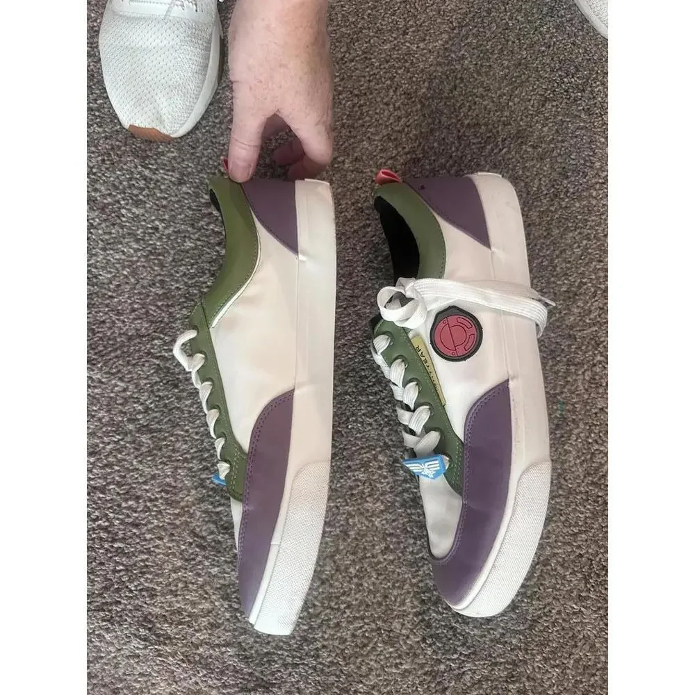 Buzz Lightyear Disney Shoes - White, Green, and Purple - Picture 3 of 5